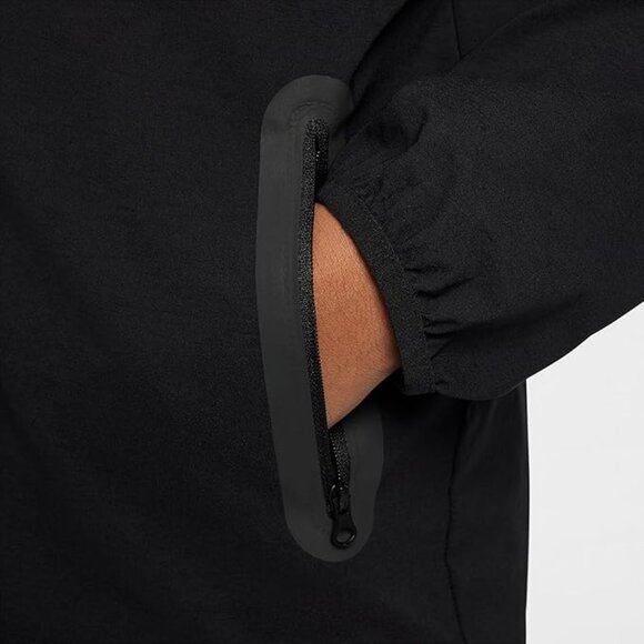 Nike Tech Big Kids Woven Jacket in Black/Black A28 - Picture 5 of 6